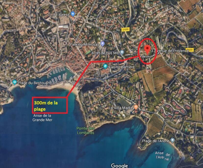 Au Calme, 200M Du Centre T2 Avec Balcon Et Parking Lejlighed Cassis Eksteriør billede